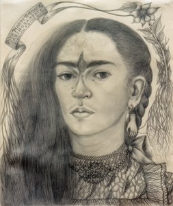 マルテ・R・ゴメスに捧げる自画像 作： Frida Kahlo