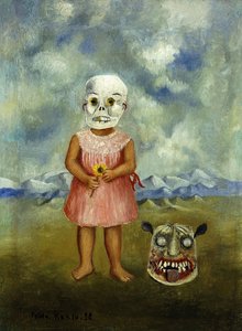 She Plays Alone または Girl with Death Mask; Ella Juega Sola または Nina with Mascara de la Muerte