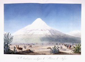 タピア高原から見たチンボラソ 作： Friedrich Alexander Baron von (after) Humboldt
