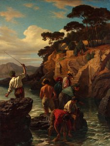 ジェノヴァの海岸で 作： Friedrich Alois Schönn