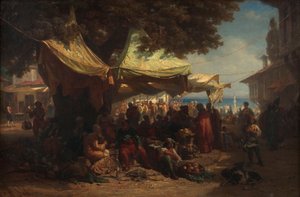 コンスタンティノープルの市場 作： Friedrich Alois Schönn