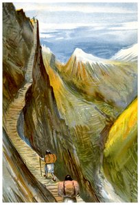 ネルパニトラック、チベット、1898年。 作： Friedrich Arnold Brockhaus