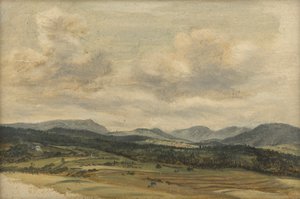 前アルプスのパノラマ 作： Friedrich August Mathias Gauermann