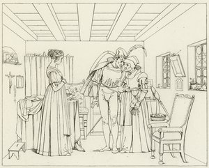 ゲーテのファウストのイラスト 作： Friedrich August Moritz Retzsch