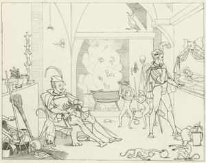 ゲーテのファウストのイラスト 作： Friedrich August Moritz Retzsch