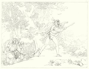 シラーの「Lied von der Glocke（鐘の歌）」の挿絵（彫刻）。 作： Friedrich August Moritz Retzsch