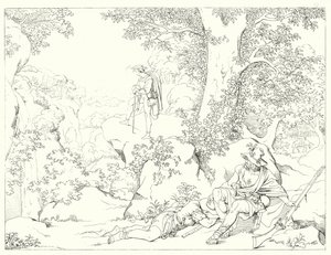 シラーの「Lied von der Glocke（鐘の歌）」の挿絵（彫刻）。 作： Friedrich August Moritz Retzsch