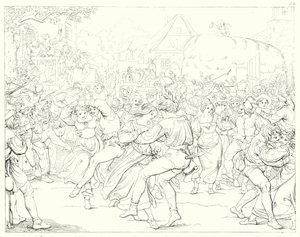 シラーの「Lied von der Glocke（鐘の歌）」の挿絵（彫刻）。 作： Friedrich August Moritz Retzsch