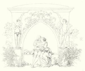 シラーの「Lied von der Glocke（鐘の歌）」の挿絵（彫刻）。 作： Friedrich August Moritz Retzsch