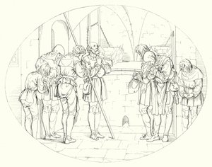 シラーの「Lied von der Glocke（鐘の歌）」の挿絵（彫刻）。 作： Friedrich August Moritz Retzsch