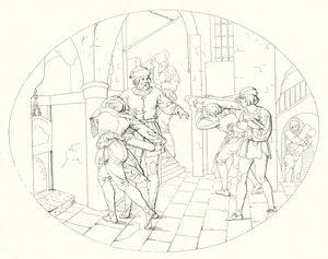 シラーの「Lied von der Glocke（鐘の歌）」の挿絵（彫刻）。 作： Friedrich August Moritz Retzsch