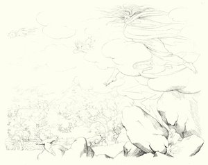 シラーの「Lied von der Glocke（鐘の歌）」の挿絵（彫刻）。 作： Friedrich August Moritz Retzsch