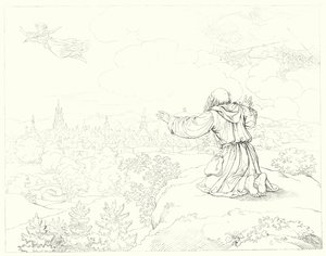 シラーの「Lied von der Glocke（鐘の歌）」の挿絵（彫刻）。 作： Friedrich August Moritz Retzsch