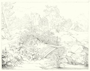 シラーの「Lied von der Glocke（鐘の歌）」の挿絵（彫刻）。 作： Friedrich August Moritz Retzsch