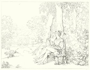 シラーの「Lied von der Glocke（鐘の歌）」の挿絵（彫刻）。 作： Friedrich August Moritz Retzsch