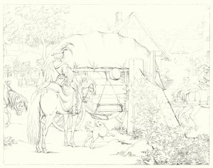 シラーの「Lied von der Glocke（鐘の歌）」の挿絵（彫刻）。 作： Friedrich August Moritz Retzsch