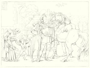 シラーの「Lied von der Glocke（鐘の歌）」の挿絵（彫刻）。 作： Friedrich August Moritz Retzsch