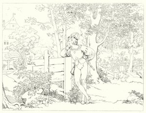 シラーの「Lied von der Glocke（鐘の歌）」の挿絵（彫刻）。 作： Friedrich August Moritz Retzsch