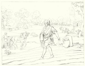 シラーの「Lied von der Glocke（鐘の歌）」の挿絵（彫刻）。 作： Friedrich August Moritz Retzsch