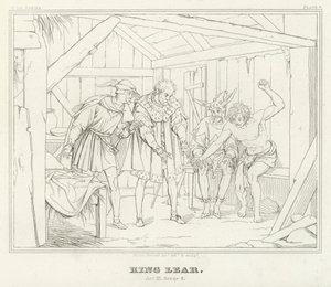 リア王』第3幕第6場（版画 作： Friedrich August Moritz Retzsch