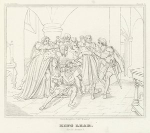 リア王』第3幕第7場（版画 作： Friedrich August Moritz Retzsch