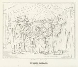 リア王』第4幕第7場（版画 作： Friedrich August Moritz Retzsch