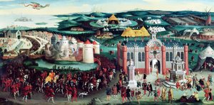 1520年6月7日、ハンスホルバイン長老（14605-1524）の後に金の布地での会議 作： Friedrich Bouterwek