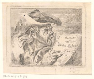 パンフレットを手にした老農夫の胸像 作： Friedrich Christian Gottlieb Geyser (possibly)