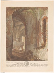 ユトレヒトのフレーデンブルク城の地下金庫室の眺め 作： Friedrich Christoph Dietrich