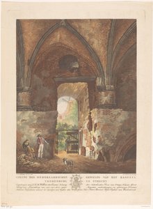 ユトレヒトのフレーデンブルク城の地下金庫室からの眺め 作： Friedrich Christoph Dietrich