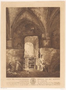 ユトレヒトのフレーデンブルク城の地下金庫室からの眺め 作： Friedrich Christoph Dietrich