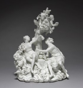 バッカスとヴィーナス、メーカートーネイファクトリー、ベルギー、1755年頃 作： Friedrich Elias I Meyer