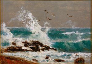 東風の吹くアラン島でのサーフィン 作： Friedrich Ernst Morgenstern