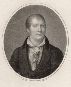 ヴァイオリン奏者で作曲家のルイ・シュポアの肖像、1784～1859年、1820年。 作： Friedrich Fleischmann