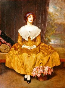 ある女性の肖像（油彩・キャンバス） 作： Friedrich Georg Papperitz