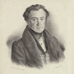 作曲家ヨハン・ヴェンツェル・カリウォダの肖像画（1801～1866年）。 作： Friedrich Gustav Schlick