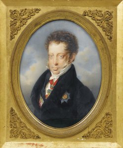 オーストリア大公ルイ (1784-1864) パー リーダー、フリードリッヒ ヨハン ゴットリープ (1780-1859)、c. 1823 - 水彩、厚紙にガッシュ、21,2x16 - 個人蔵 作： Friedrich Johann Gottlieb Lieder
