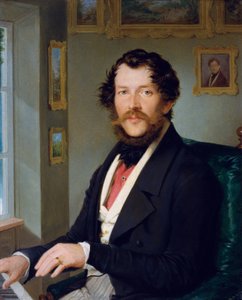 ピアノの前の紳士の肖像 作： Friedrich Johann Gottlieb Lieder