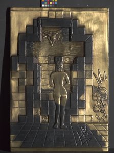 ダリビジョンのリンカーン (ブロンズ レリーフ) 作： Friedrich Johann Voltz