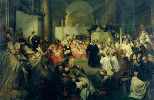 評議会の前のガリレイ、1861 作： Friedrich Karl Hausmann