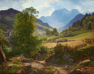 ベルヒテスガーデン近くのラムサウ 作： Friedrich Loos