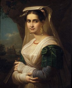1818年のアルバーノ出身のカントリーウーマン 作： Friedrich Ludwig Theodor Doell