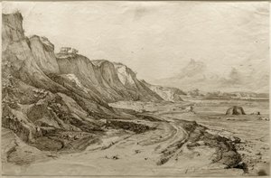 F.Nerly、Travemünde近くのBrodtener Ufer 作： Friedrich Nerly