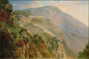 スビアコ近郊の山中にある修道院 作： Friedrich Nerly