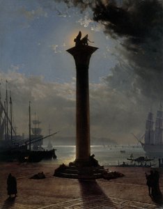 ピアツェッタの月光 1837年頃 油彩・カンヴァス