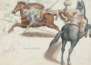 ファイティング・ホースメン、1818年。 作： Friedrich Olivier