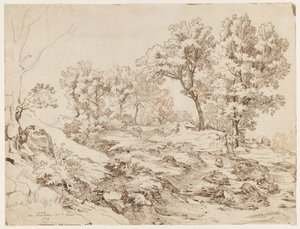 オレバノ近くのセルペンタラ、1829年。 作： Friedrich Preller