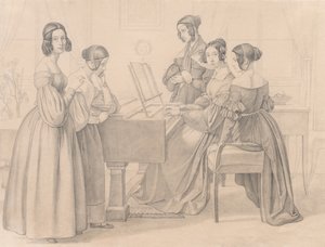 プレラーズでのミュージカル、1838年。 作： Friedrich Preller