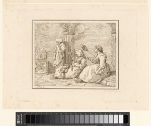紡ぐ女性 イタリアの日常風景（連載タイトル） Figure prese dal vero (オブジェクトのシリーズ タイトル) 作： Friedrich Rehberg