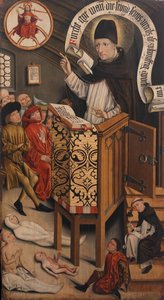 聖アルベルトゥス・マグヌスの説教、約。 1430-95。 作： Friedrich Walther